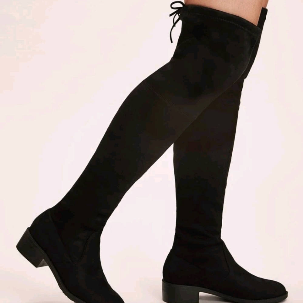 Black knee high boots